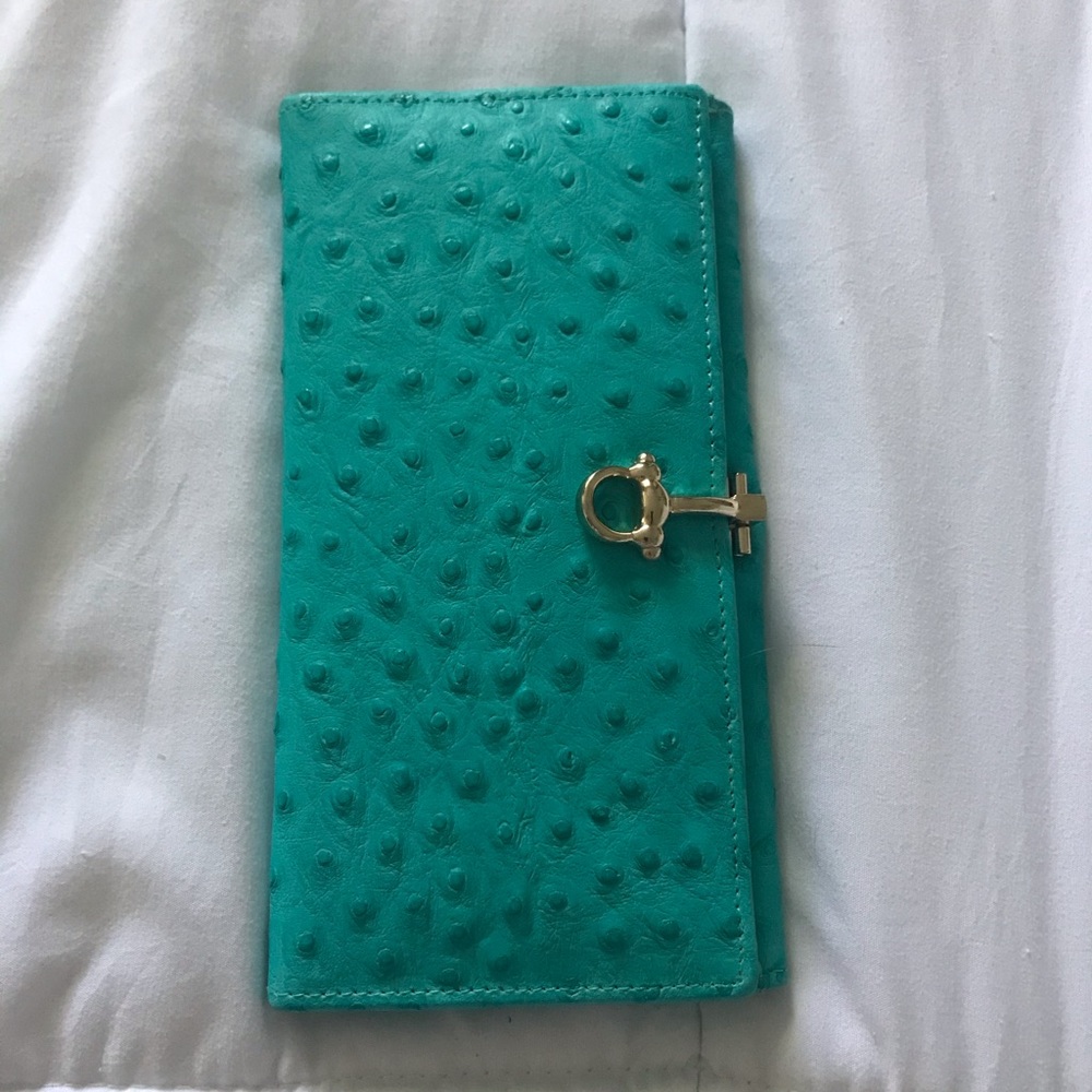 Vera Pelle Genuine Leather Teal  Wallet